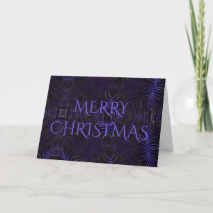 Cartes Pour Fêtes Annuelles Joyeux Noël noir pourpre Kaleidoscope design