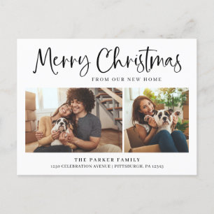 Cartes Pour Fêtes Annuelles Joyeux Noël Nouveau domicile Changement d'adress
