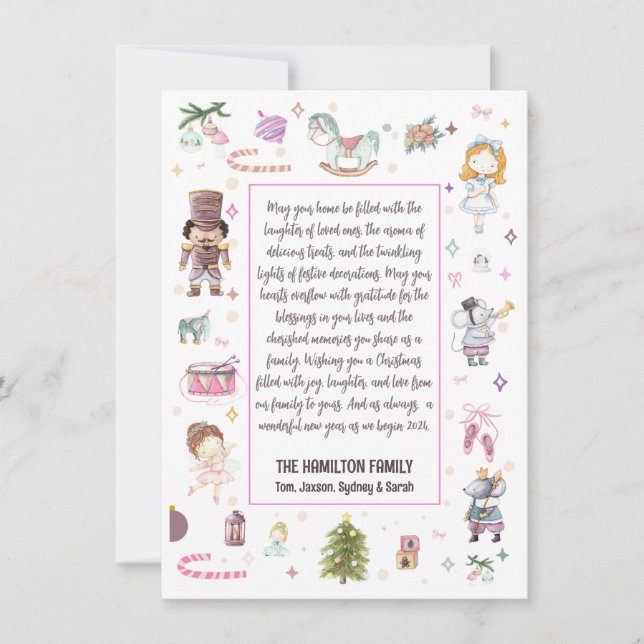 Cartes Pour Fêtes Annuelles Joyeux Noël Nutcracker Frame photo (Devant)