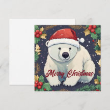 Joyeux Noël Ours polaire blanc