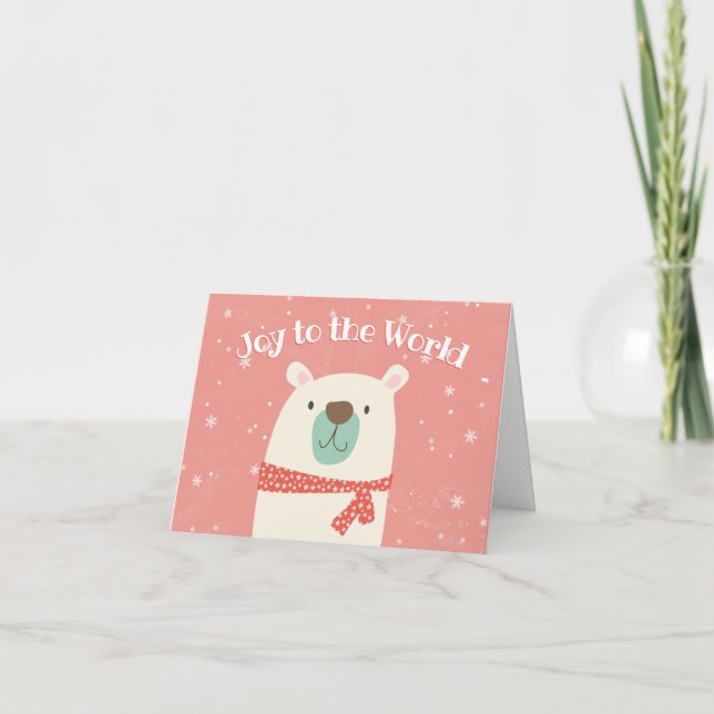 Cartes Pour Fêtes Annuelles Joyeux Noël ourson polaire (Devant)