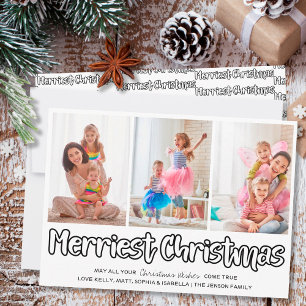 Cartes Pour Fêtes Annuelles Joyeux Noël ouvert Lettres 3 photo verticale