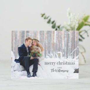 Cartes Pour Fêtes Annuelles Joyeux Noël Overlay de texte noir sur le côté d'un