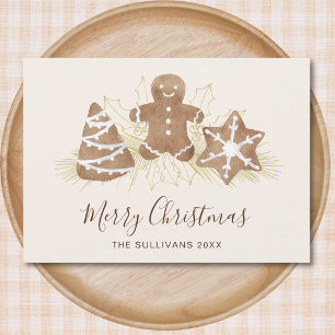 Cartes Pour Fêtes Annuelles Joyeux Noël pain d'épice
