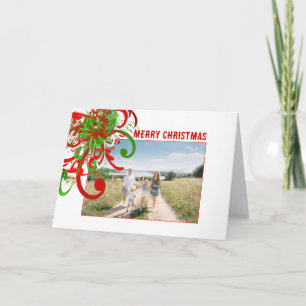 Cartes Pour Fêtes Annuelles Joyeux Noël Paint Splat Swirlies - Customisé