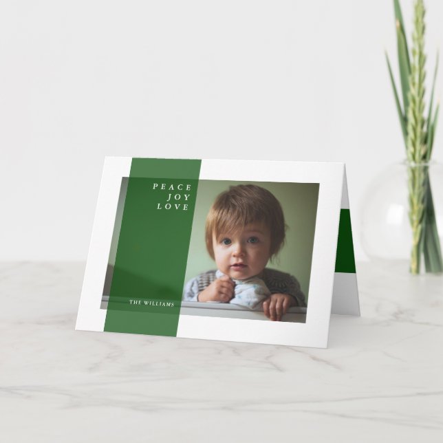 Cartes Pour Fêtes Annuelles Joyeux NOËL Paix Joie Amour (Devant)