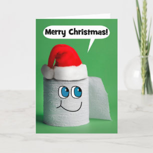 Cartes Pour Fêtes Annuelles Joyeux Noël Parlant Rouleau de papier toilette