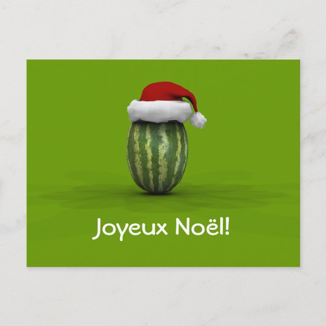 Cartes Pour Fêtes Annuelles Joyeux Noël Pastèques (Devant)