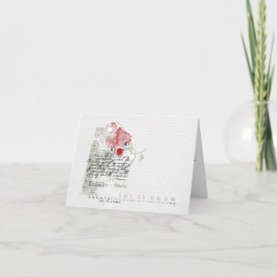 Cartes Pour Fêtes Annuelles Joyeux Noël peint à la main Père Noël