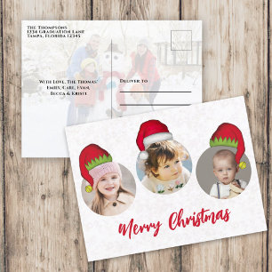 Cartes Pour Fêtes Annuelles Joyeux Noël Père Noël Casquette