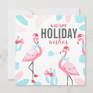 Cartes Pour Fêtes Annuelles Joyeux Noël Père Noël Flamant rose Fête Photo