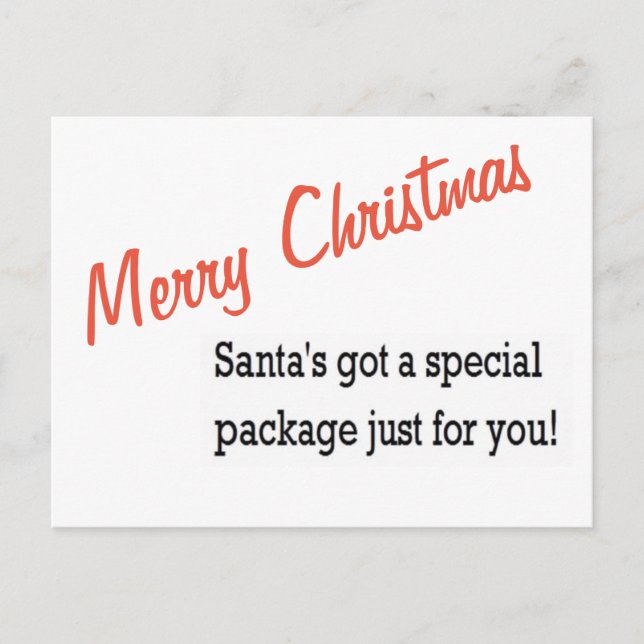Cartes Pour Fêtes Annuelles Joyeux NOËL père Noël package spécial xmas (Devant)