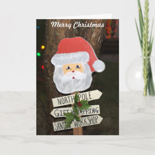 Cartes Pour Fêtes Annuelles Joyeux Noël Père Noël Pôle Nord