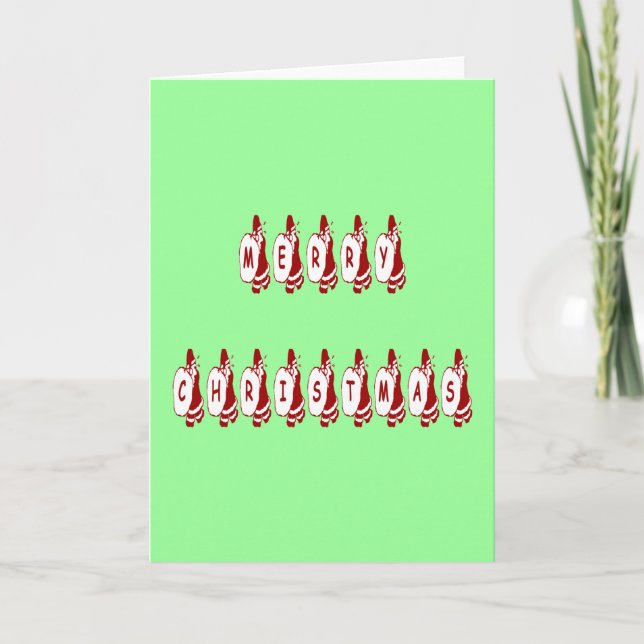 Cartes Pour Fêtes Annuelles Joyeux Noël Père Noël Police (Devant)