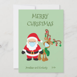 Cartes Pour Fêtes Annuelles Joyeux Noël Père Noël Reindeer Visage Masque 2020