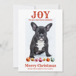 Cartes Pour Fêtes Annuelles Joyeux Noël Personnalisé De Chien À Quatre Légende