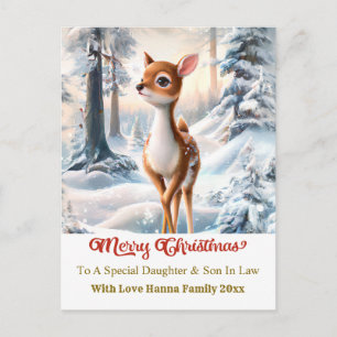Cartes Pour Fêtes Annuelles Joyeux Noël Personnalisé I Cerf Bébé Mignon