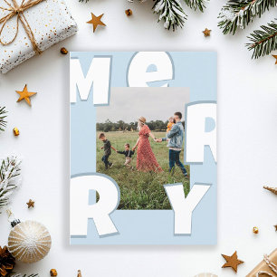 Cartes Pour Fêtes Annuelles Joyeux Noël personnalisé photo vacances
