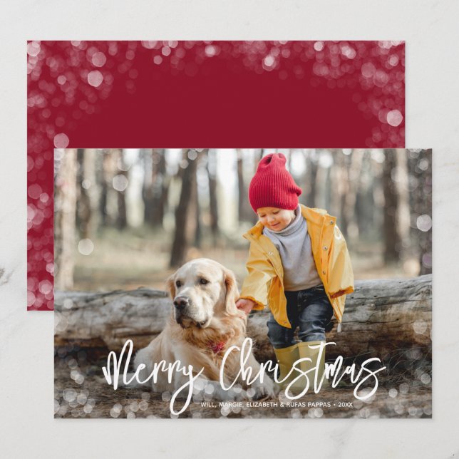 Cartes Pour Fêtes Annuelles Joyeux Noël photo (Devant / Derrière)
