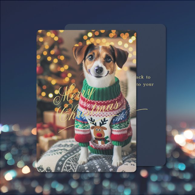 Cartes Pour Fêtes Annuelles Joyeux Noël photo (Merry Christmas Photo Holiday Card (front and back))
