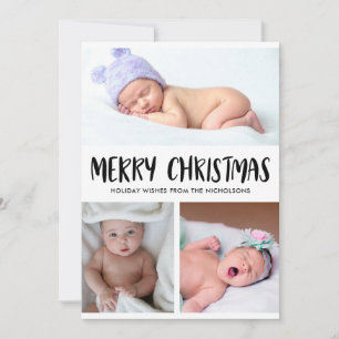 Cartes Pour Fêtes Annuelles Joyeux Noël   Photo Baby First Christmas
