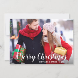 Cartes Pour Fêtes Annuelles Joyeux Noël Photo Couple Card WSt