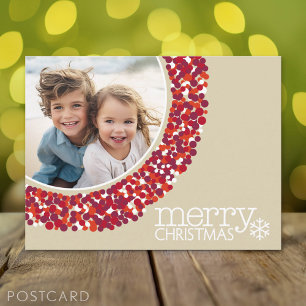 Cartes Pour Fêtes Annuelles Joyeux Noël - Photo - couronne de Berry