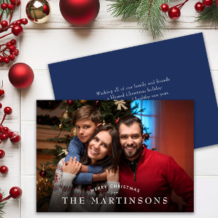 Cartes Pour Fêtes Annuelles Joyeux Noël Photo de Famille Élégant Noël