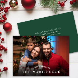 Cartes Pour Fêtes Annuelles Joyeux Noël Photo de Famille Élégant Noël