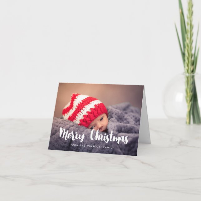 Cartes Pour Fêtes Annuelles Joyeux Noël Photo de famille moderne (Devant)