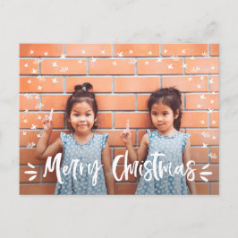Cartes Pour Fêtes Annuelles Joyeux Noël Photo de famille | Stars Hearts