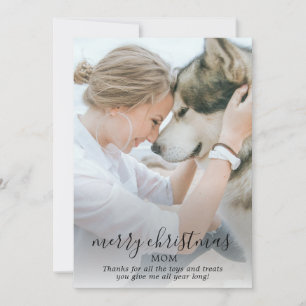 Cartes Pour Fêtes Annuelles Joyeux Noël Photo de Maman Chien