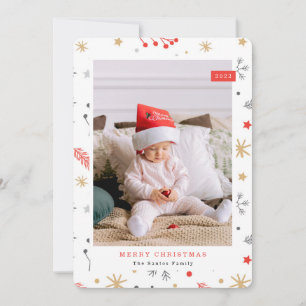 Cartes Pour Fêtes Annuelles Joyeux Noël Photo éléments de noël Ho