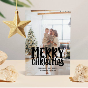 Cartes Pour Fêtes Annuelles Joyeux Noël photo et texte personnalisé