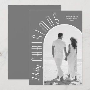 Cartes Pour Fêtes Annuelles Joyeux Noël Photo Grey