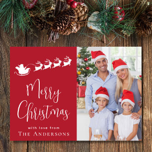 Cartes Pour Fêtes Annuelles Joyeux Noël Photo Père Noël