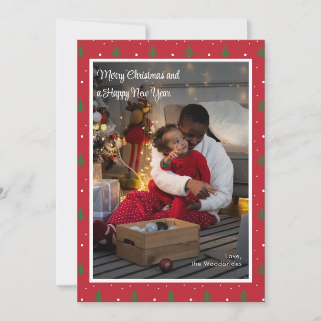 Cartes Pour Fêtes Annuelles Joyeux Noël Photo personnalisée (Devant)