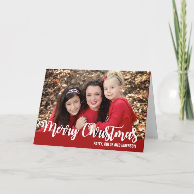 Cartes Pour Fêtes Annuelles Joyeux Noël Photo personnalisée ChristmasCard (Devant)