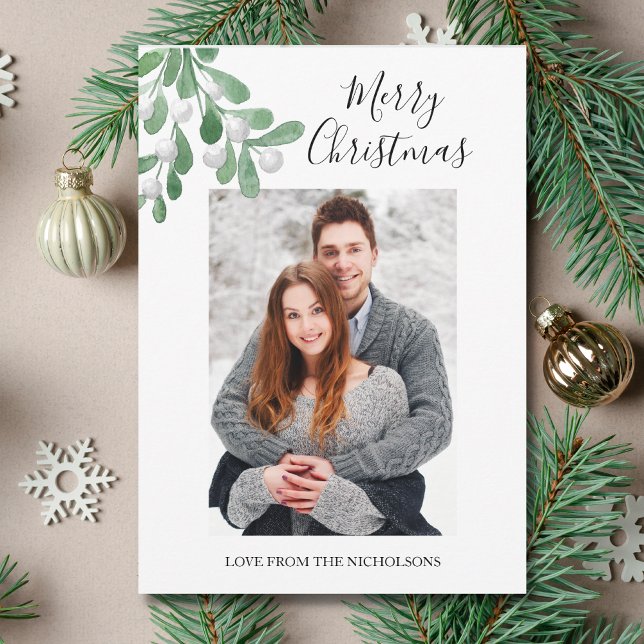 Cartes Pour Fêtes Annuelles Joyeux Noël photo romantique (Créateur téléchargé)