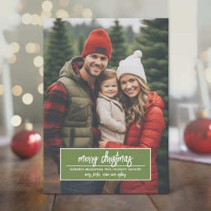 Cartes Pour Fêtes Annuelles Joyeux Noël Photo Verticale Branches Fantaisistes