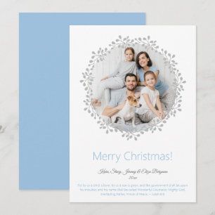 Cartes Pour Fêtes Annuelles Joyeux Noël Photo Wreath Flat Holiday Card