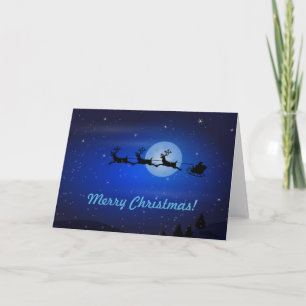 Cartes Pour Fêtes Annuelles Joyeux Noël pilotant Père Noël