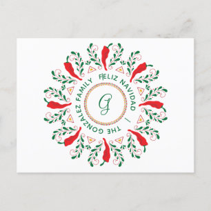 Cartes Pour Fêtes Annuelles Joyeux Noël Piment Rouge du Chili