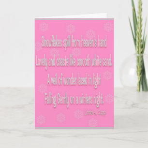 Cartes Pour Fêtes Annuelles Joyeux Noël Pink Snowflakes