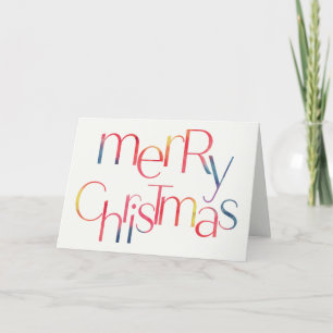 Cartes Pour Fêtes Annuelles Joyeux Noël plié non photo simple