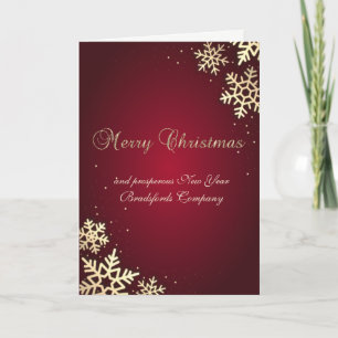 Cartes Pour Fêtes Annuelles Joyeux Noël, Pneus d'or, Rouge
