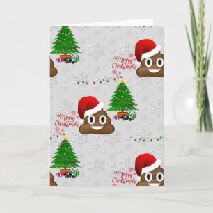 Cartes Pour Fêtes Annuelles joyeux noël poo émoji