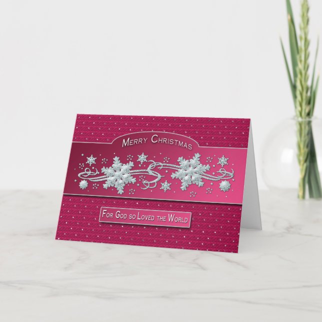 CARTES POUR FÊTES ANNUELLES JOYEUX NOËL - POUR DIEU SI AIMÉ LE MONDE (Devant)