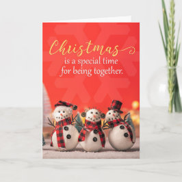 Cartes Pour Fêtes Annuelles Joyeux Noël Pour Tous Les Mignons Snowmen Photo