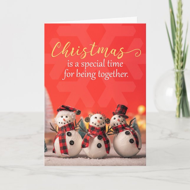 Cartes Pour Fêtes Annuelles Joyeux Noël Pour Tous Les Mignons Snowmen Photo (Devant)